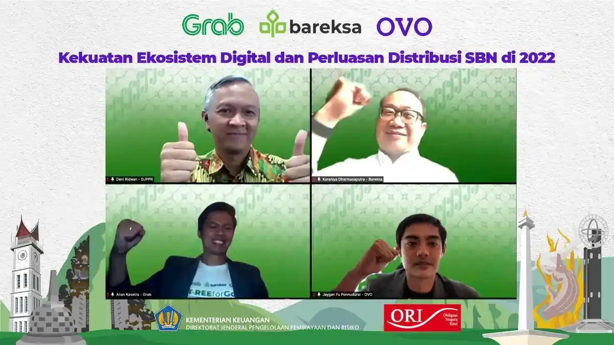 Grab-OVO Dukung Perluasan Distribusi Surat Berharga Negara Lewat Bareksa