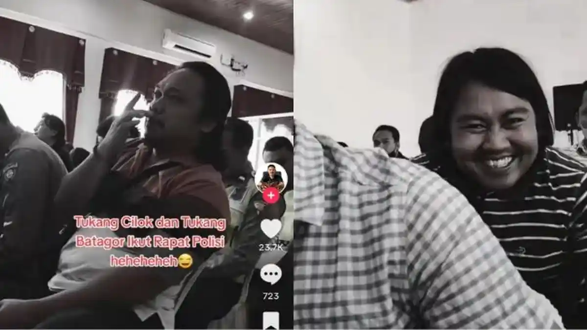 VIRAL Tukang Cilok dan Tukang Batagor Ikut Rapat Polisi, Ternyata Anggota Intel