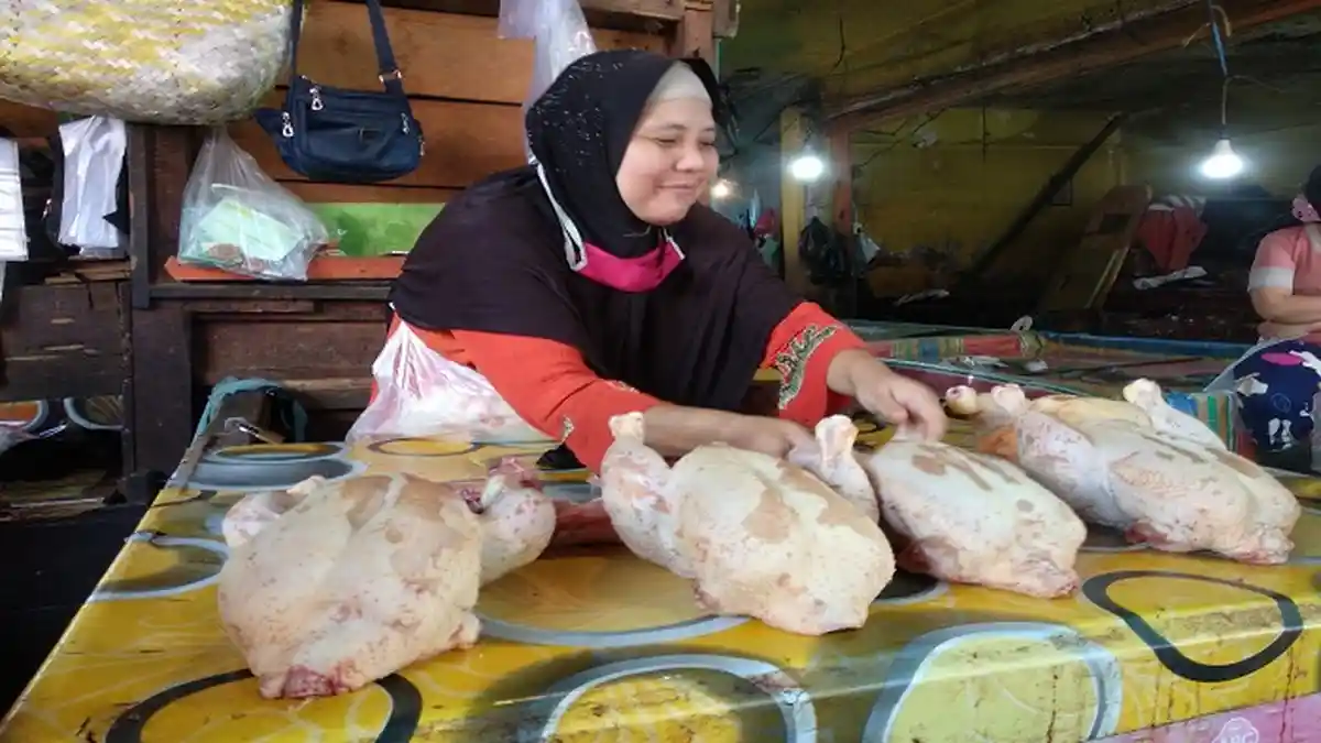 Permintaan Turun, Ayam Potong di Lubuklinggau Turun Rp 8.000 Per kilogram
