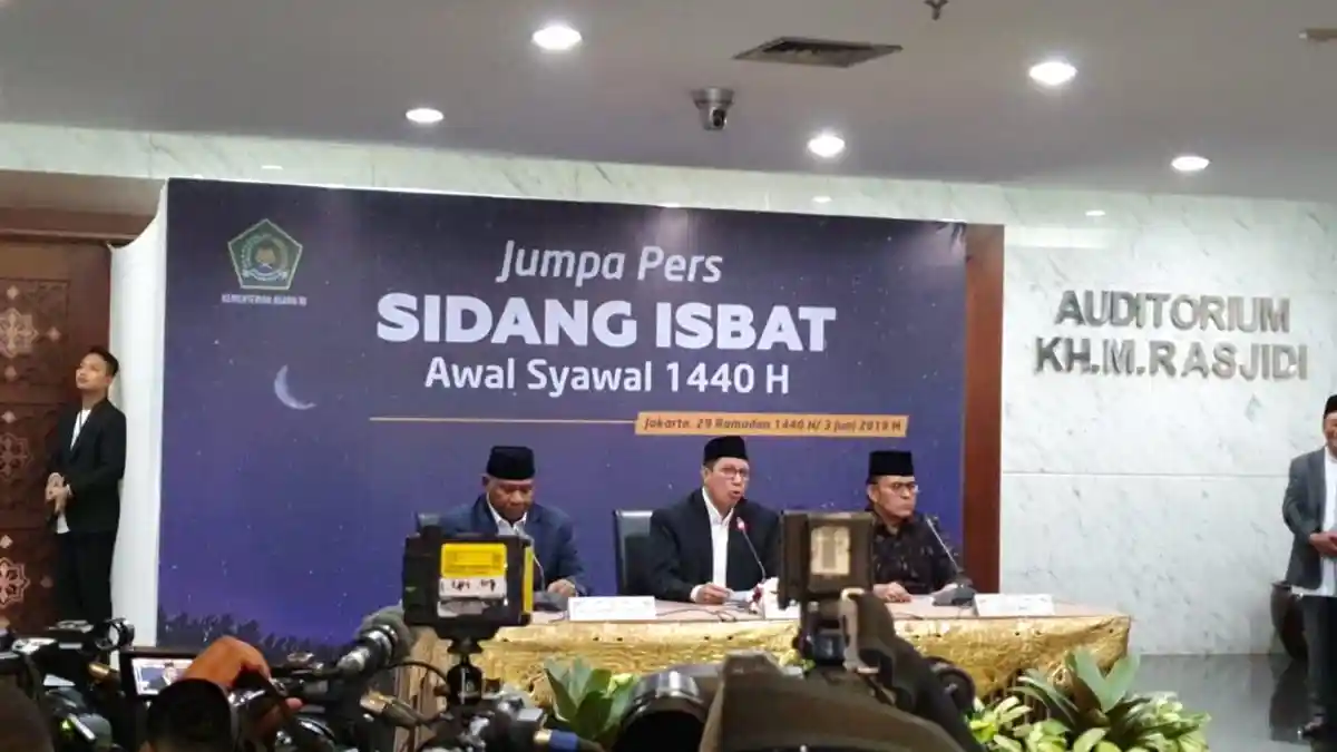 Pemerintah: Penetapan Hari Raya Idul Fitri Pada Rabu 5 Juni 2019 Berdasar Hilal yang Sudah Terlihat