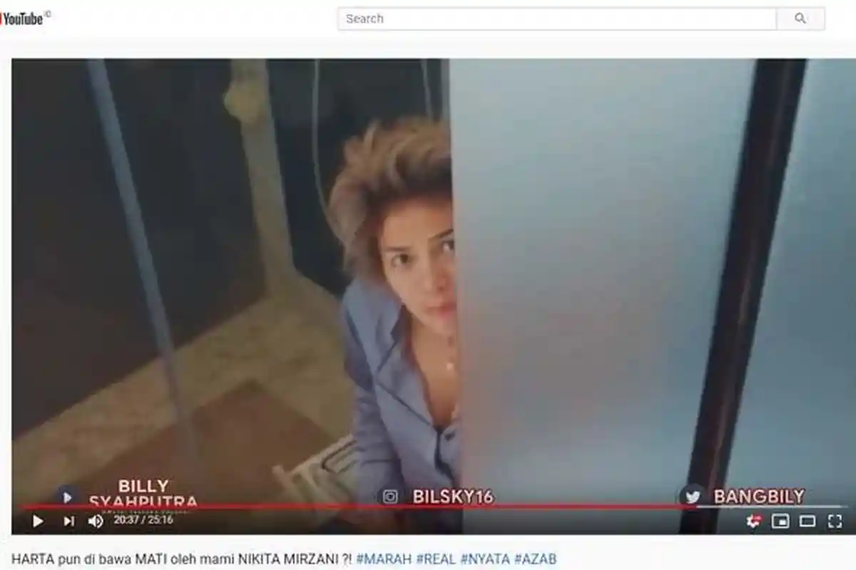 Nikita Mirzani Teriak Saat Tahu Ada Billy Syahputra di Kamar Mandi