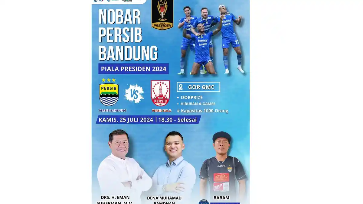 Ada Nobar Persib Bandung VS Persis Solo di Gor GMC Majalengka, Gratis bagi Warga Majalengka