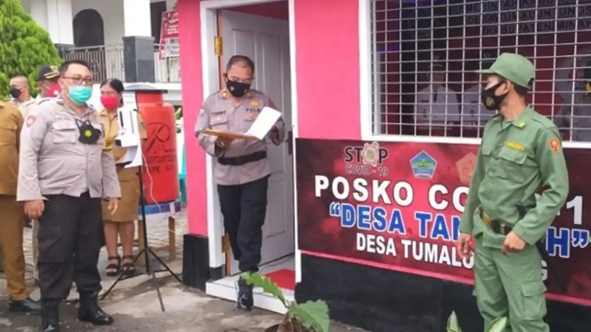 Lanjutkan Instruksi Kapolri, Tim Binmas Polda Sulut Lakukan Penilaian Posko PPKM Mikro