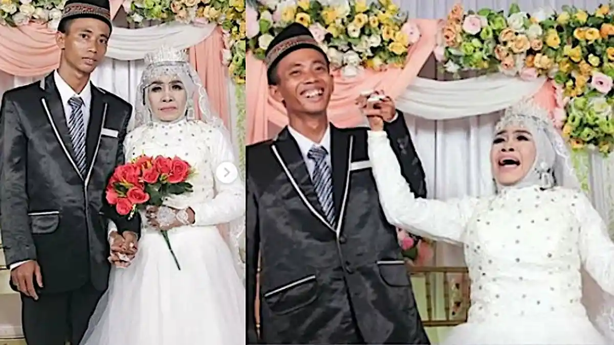 Pernikahan Terpaut 40 Tahun, Awalnya Anggap Anak Sendiri Mbah Gambreng Akhirnya Jatuh Cinta