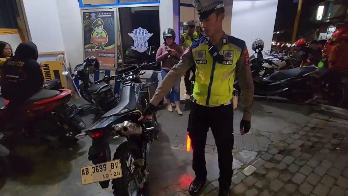 Bikin Berisik Saja, 43 Motor Berknalpot Brong Diamankan Polres Wonosobo Dari Pengendara