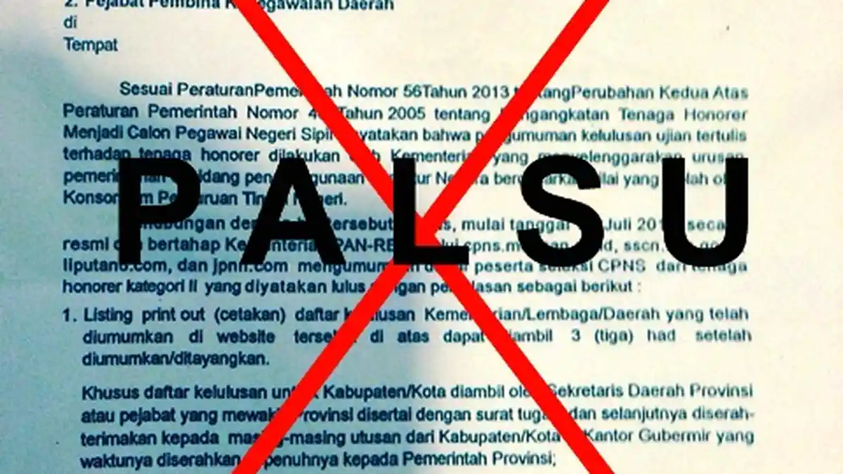 Waspadai Surat Palsu Kelulusan Peserta Seleksi CPNS