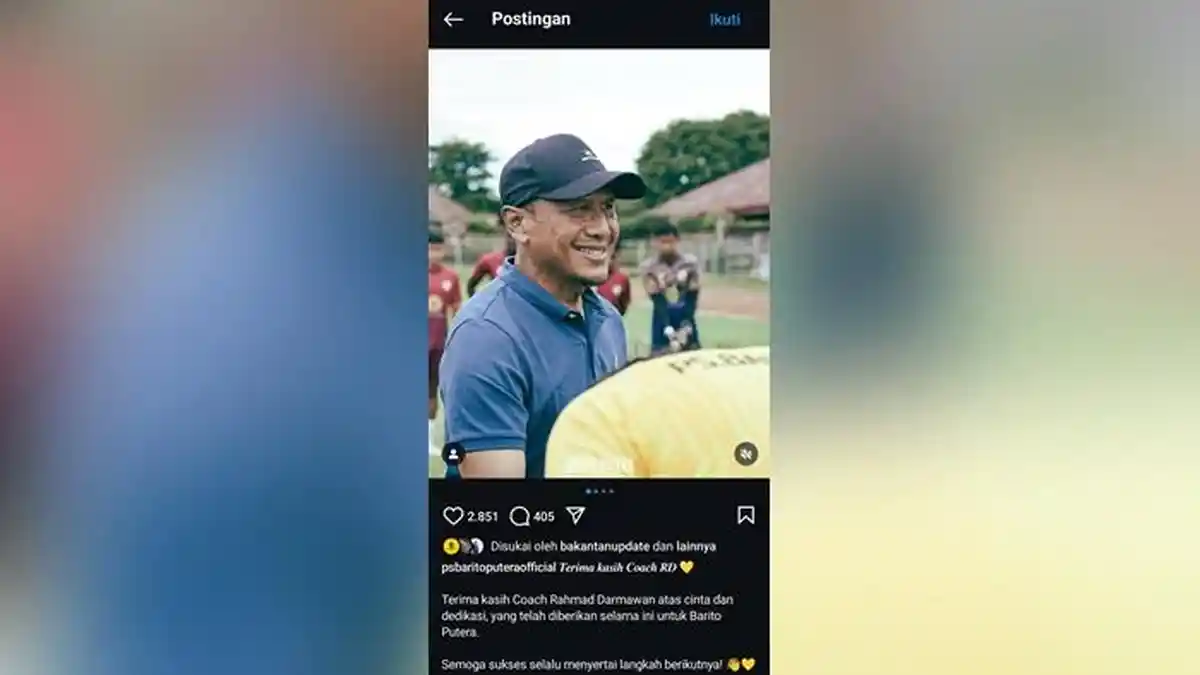 Sop Buntut Benarkan Coach RD Tidak Lagi di Barito Putera, Ini Penggantinya