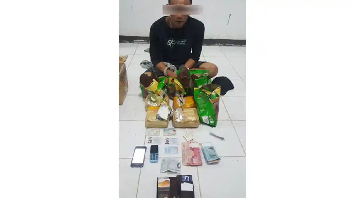 Satgas Pamtas Amankan Pria Bawa Sabu 4,2 Kg di Dalam Bungkus Milo