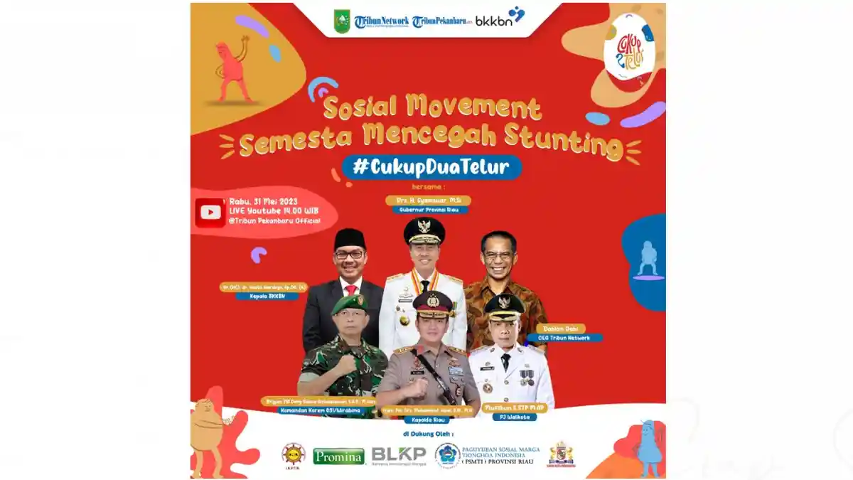 Siang Ini Gubri Syamsuar Kick Off Sosial Movement Semesta Mencegah Stunting