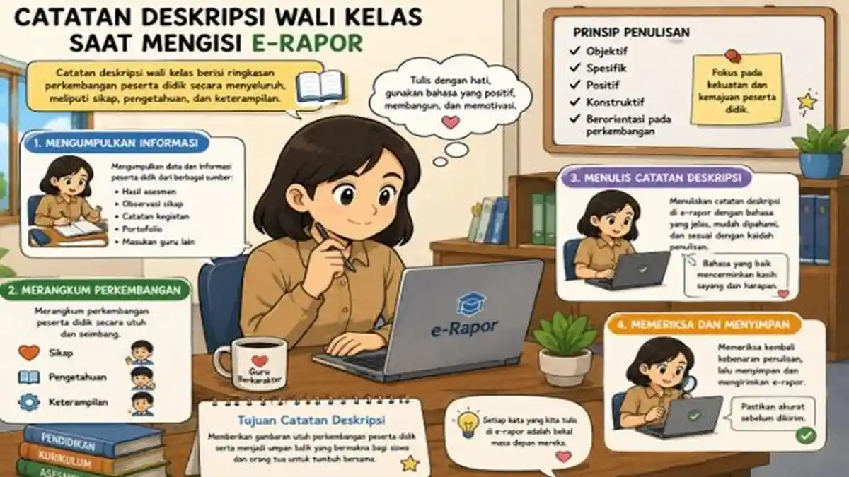 45 Contoh Catatan yang Ditulis Wali Kelas saat Isi Rapor Siswa, Penuh ...