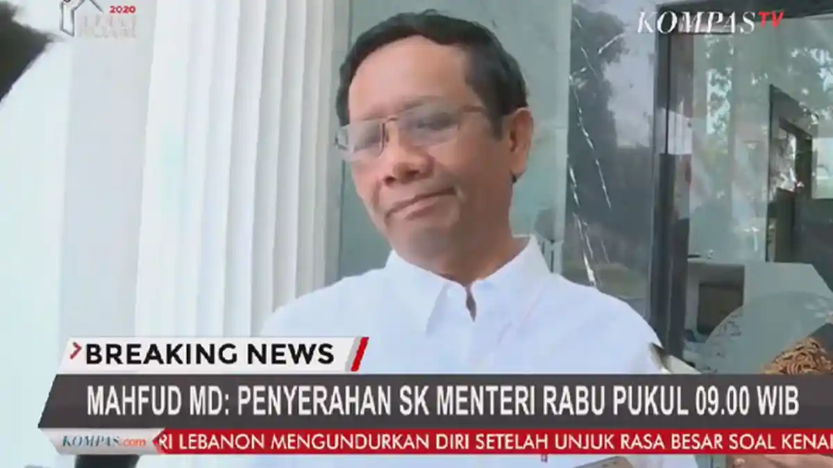 Mahfud MD Ungkap Dirinya akan Menjadi Menteri, Dilantik Hari Rabu, Mahfud MD Sebut Siap Isi Posisi