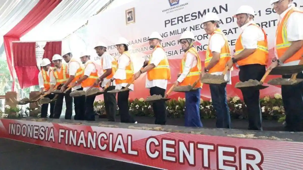 OJK dan Kemenkeu Ground Breaking Gedung Indonesia Financial Center di Kompleks SCBD