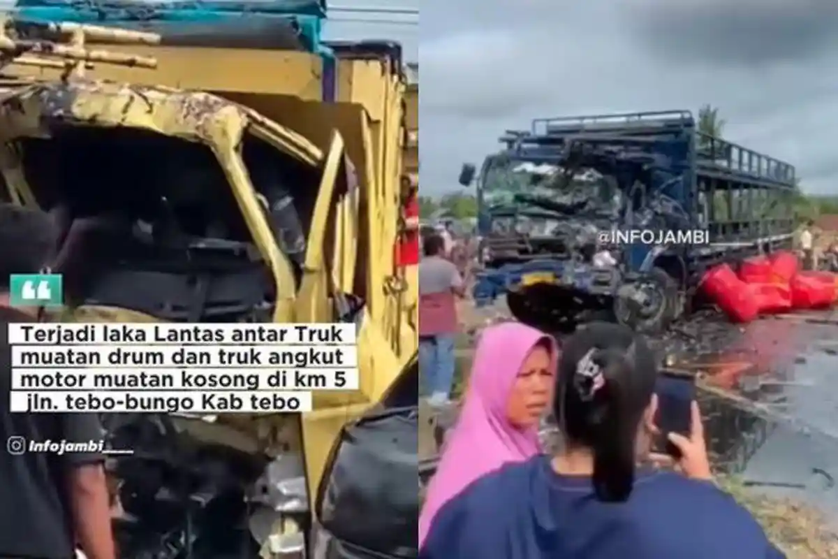 Kecelakaan Maut Truk Adu Kambing di Jalan Tebo–Bungo, Satu Orang Tewas di Tempat