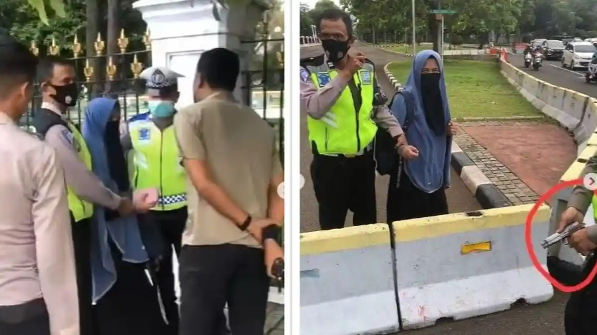 Ini Tampang Wanita Bercadar yang Terobos Istana Merdeka Bawa Senjata Api