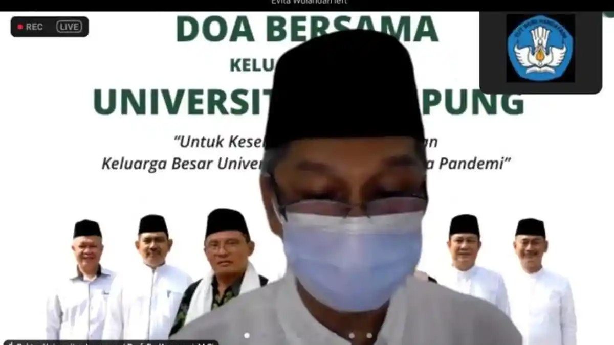 Universitas Lampung Doa Bersama Secara Virtual