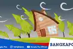 14 Rumah Warga Rusak Ringan Akibat Hujan Disertai Angin Kencang di Bangka Tengah