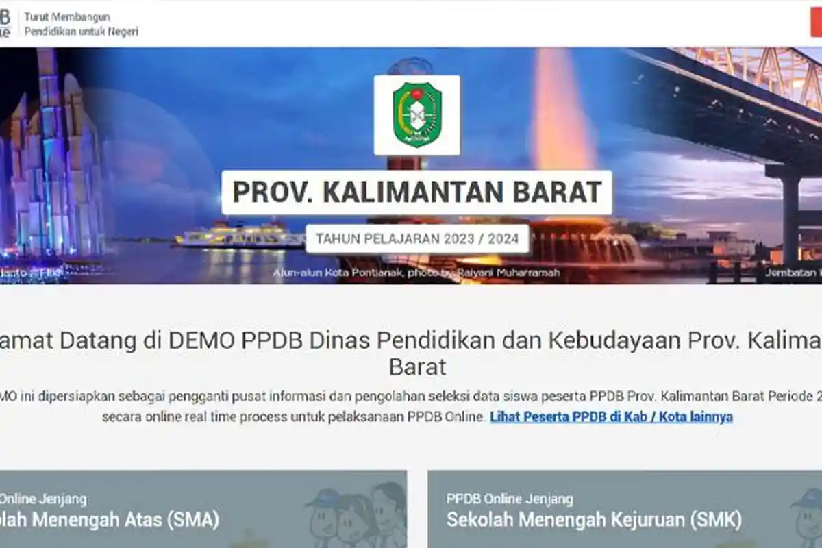 Login Link ppdbkalbar.com, Pendaftaran PPDB Kalbar 2023 SMA dan SMK Dibuka, Berikut Tata Caranya