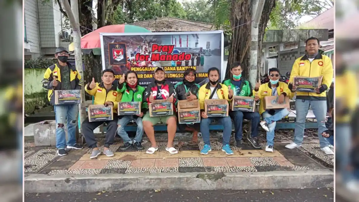 Driver Online Paling Span Turun ke Jalan Galang Dana Untuk Korban Banjir Manado