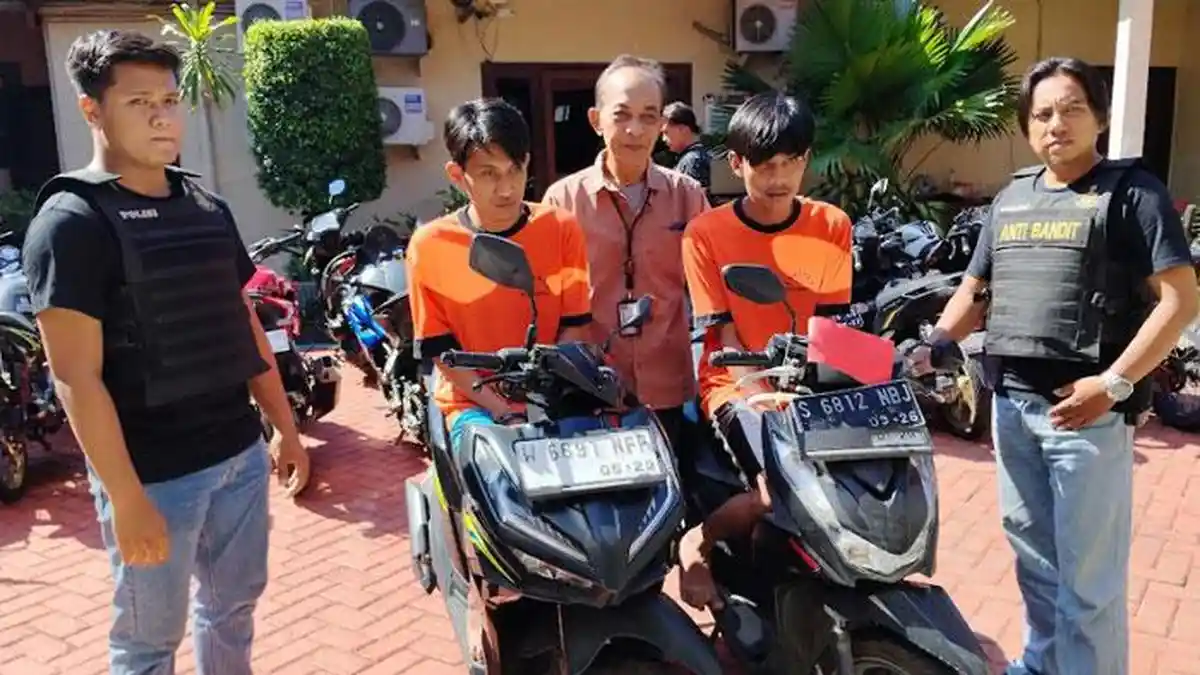 2 Maling Motor di Jagir Surabaya Dihajar Warga, Ternyata Pernah Beraksi di 11 Lokasi