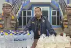 Satpol PP Kabupaten Belitung Amankan Puluhan Botol Minuman Arak Tak Berizin