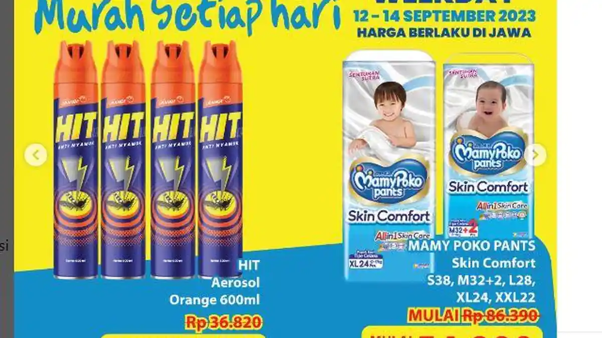 KATALOG Promo Hypermart Besok 14 September 2023 Diskon Setiap Hari, Pampers Rp54.900 Hit Rp30.900