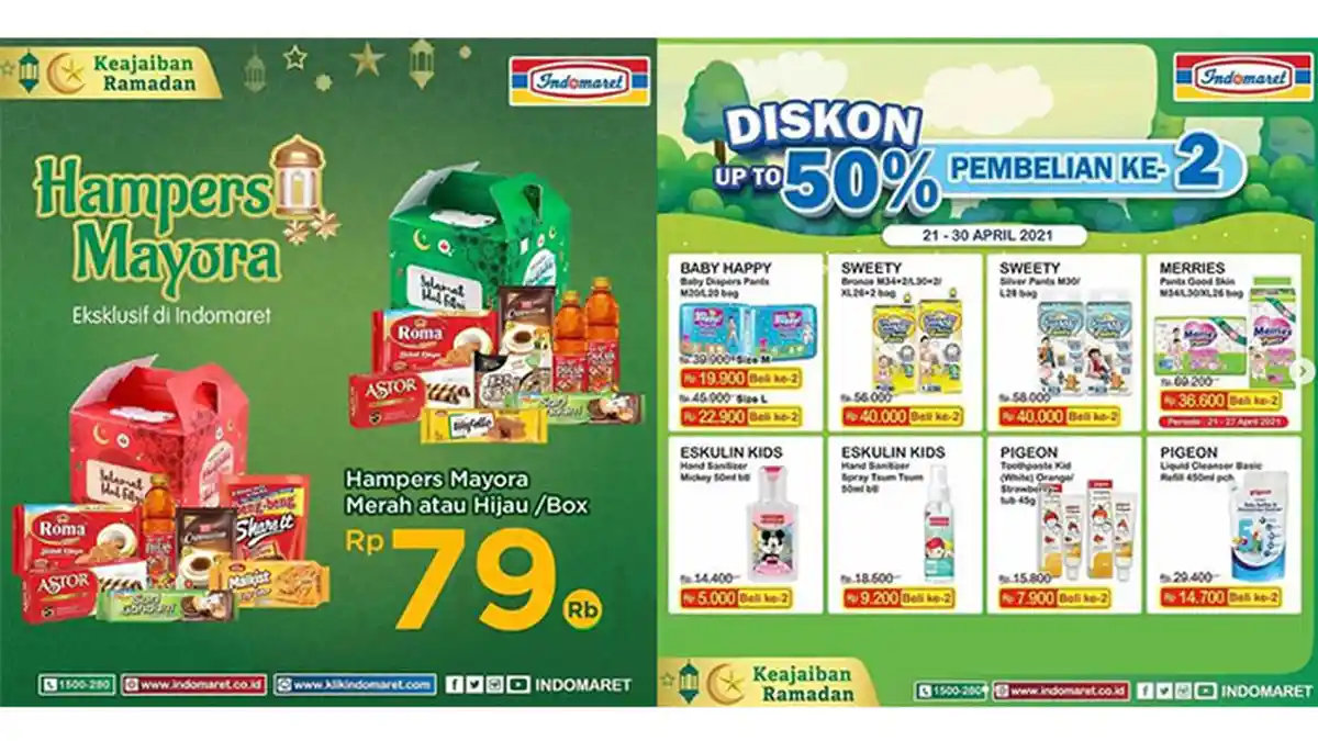 PROMO Indomaret Banyak Berakhir Hari Ini 27 April 2021: Diskon Up To 50%, Hampers Ekslusif Rp79.000