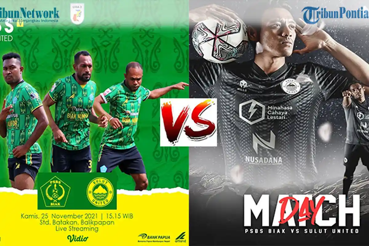 Live Hasil PSBS Biak vs Sulut United Liga 2 Indonesia 2021 Siaran Langsung Streaming Vidio