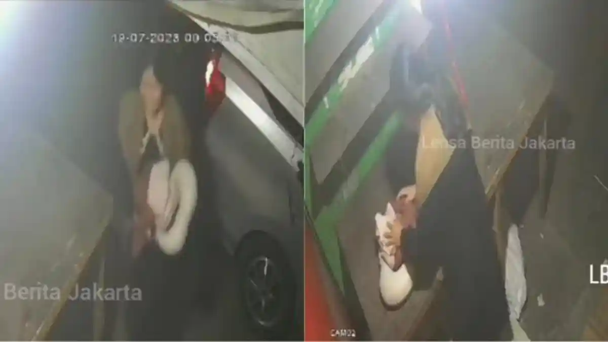 TEREKAM CCTV Wanita Bermobil Buang Bayi di Meja Warung, Diduga Melahirkan Dibantu Pacar Pakai Pisau