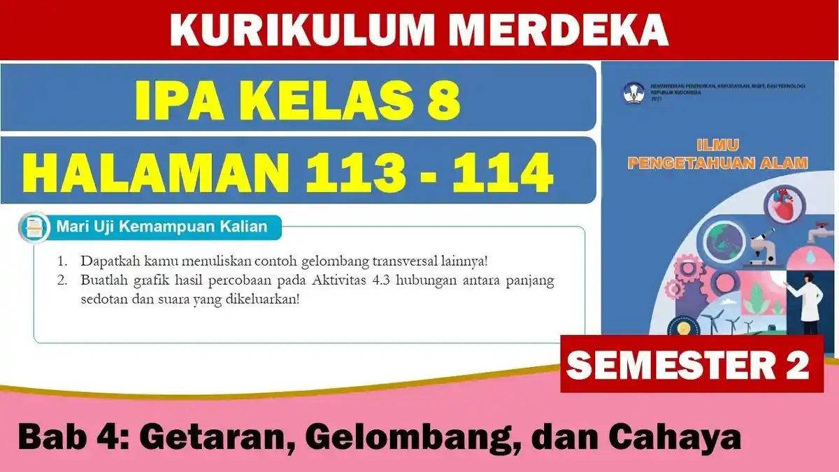 Soal & Kunci Jawaban IPA Kelas 8 SMP Halaman 114: Apa Pengertian Getaran?