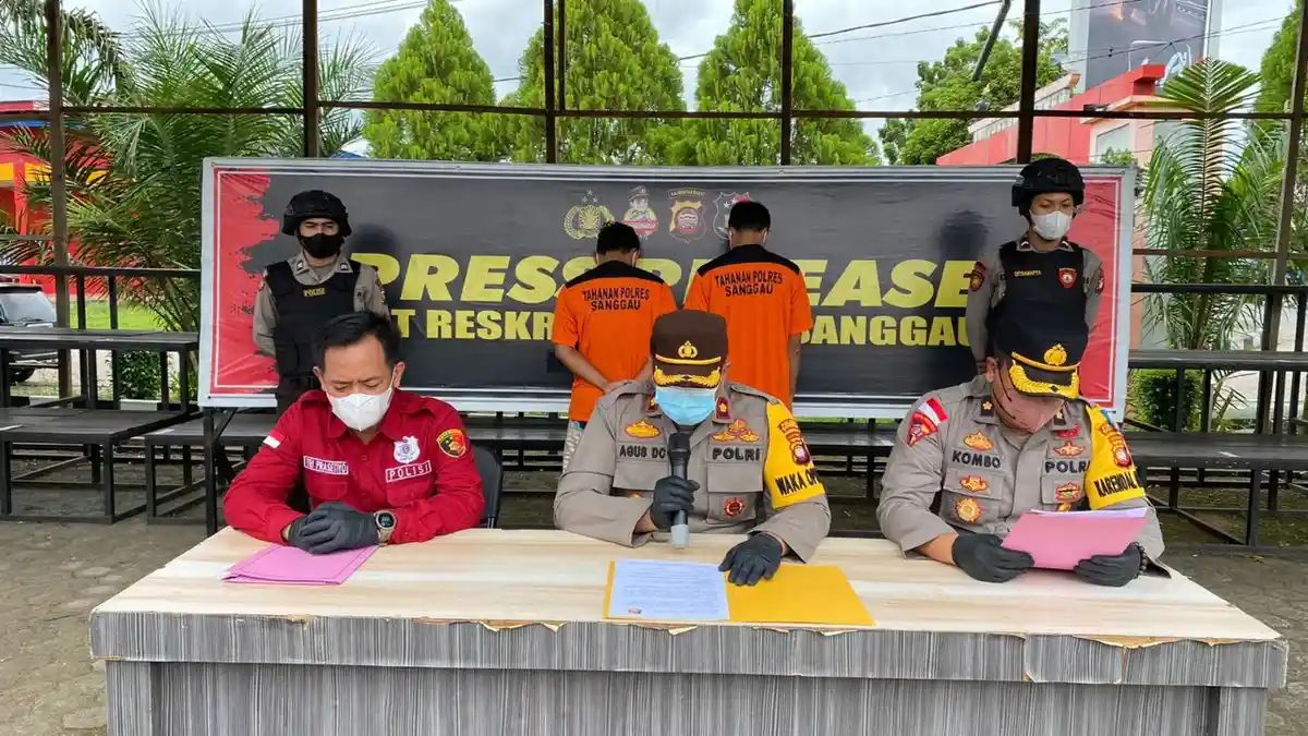 Polres Sanggau Amankan Dua Tersangka Tindak Pidana Curanmor