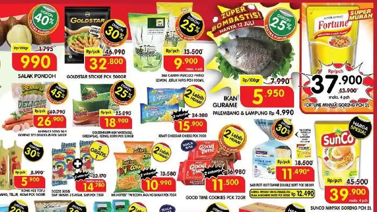 Promo Superindo Terakhir 13 Juli 2022, Migor Fortune Rp37.900, Dancow 2 Lebih Hemat, Total Rp9.900