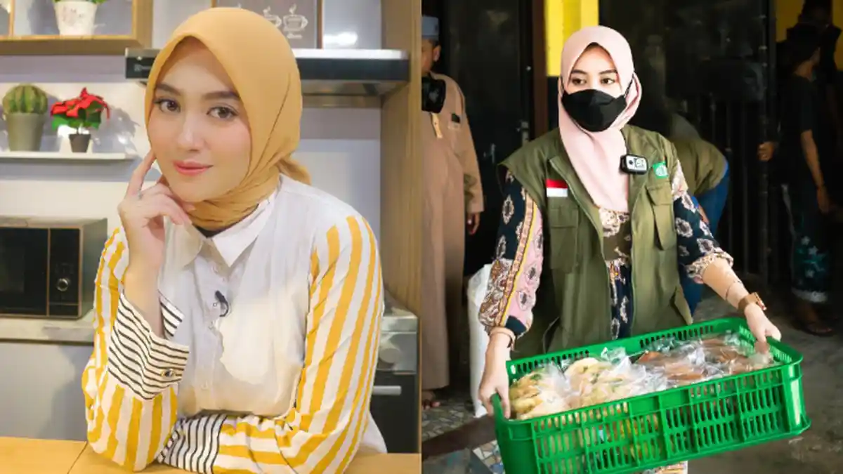 Nabilah Ayu Setelah Ubah Penampilan Jadi Berhijab, Potretnya Saat Berbagi Curi Perhatian