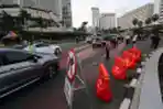 Ditlantas PMJ Uji Rekayasa Lalin Kawasan Bunderan HI Jakarta