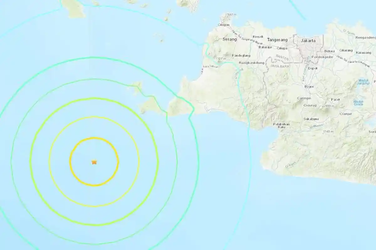 INFO BMKG: Pusat Gempa yang Mengguncang Wilayah Banten 7,4 SR Berada di Laut Selat Sunda