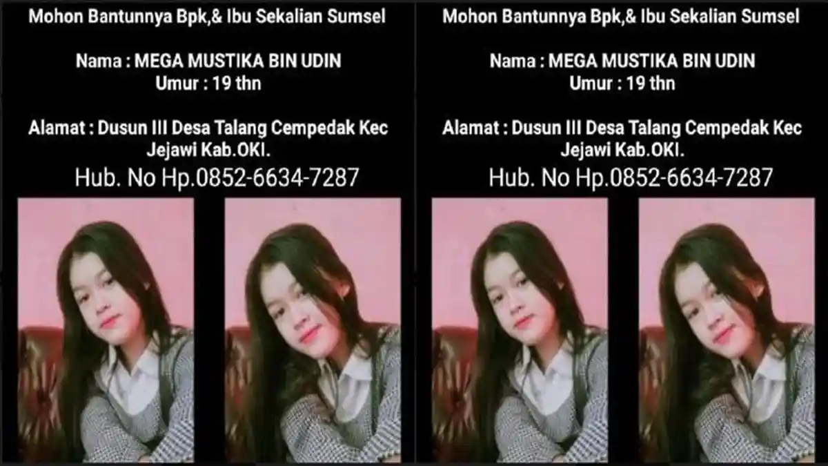 Update Gadis Muda Calon Pengantin Asal Jejawi Hilang, Terlihat Dijemput Mobil Pribadi Arah Sp Padang