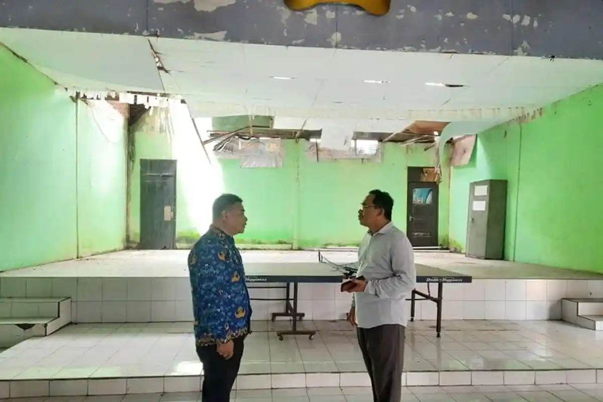 Atap Aula Hadimulyo Barat Rusak Parah, Pemkot Metro Lampung Renovasi 2023