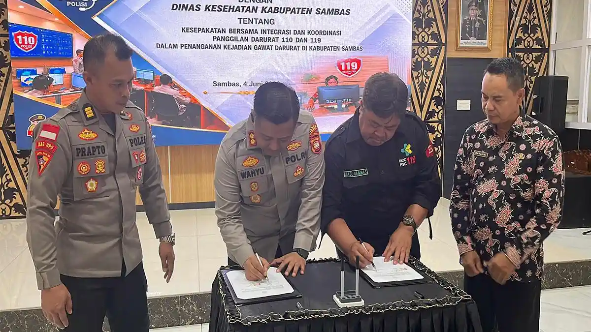 Integrasi 110 dan 119 Resmi Berlaku, Kolaborasi Polres Sambas - Dinkes Include Tim Gabungan Darurat