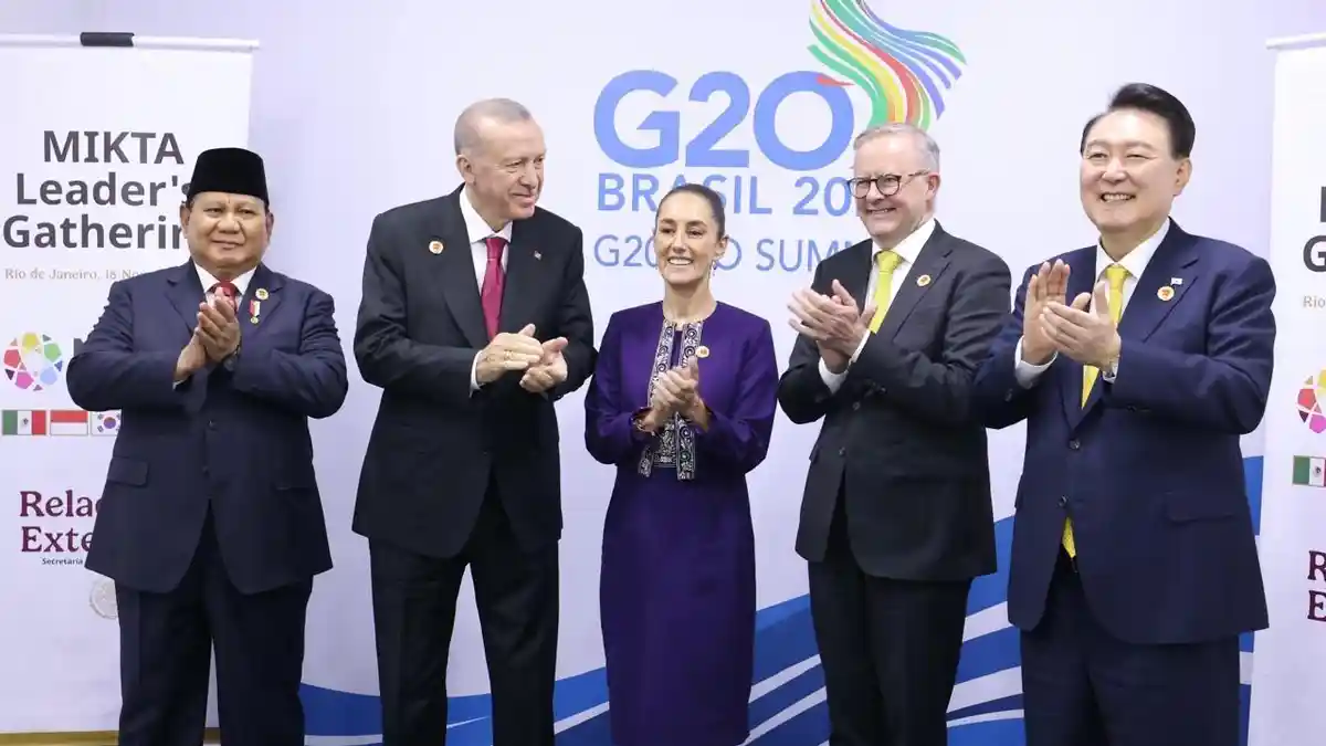 Presiden Prabowo dan Erdogan Hadiri Pertemuan Pemimpin MIKTA di KTT G20 Brasil