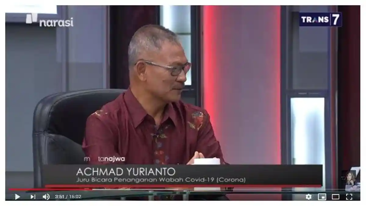 Achmad Yurianto Tanggapi Najwa Shihab soal Beda Penanganan Pasien Virus Corona: Tak Mau Bikin Gaduh