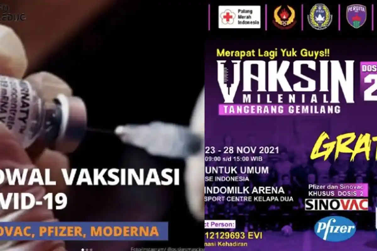 Lokasi Vaksin Sinovac, Pfizer, Moderna, Astrazeneca di Tangerang Raya, Jumat 26 November