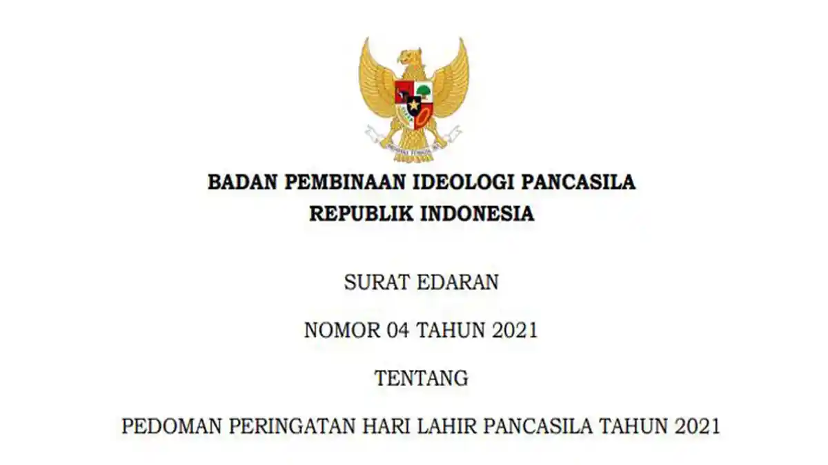 Link PDF Pedoman dan Susunan Acara Peringatan Hari Lahir Pancasila Tahun 2021 di Masa Pandemi