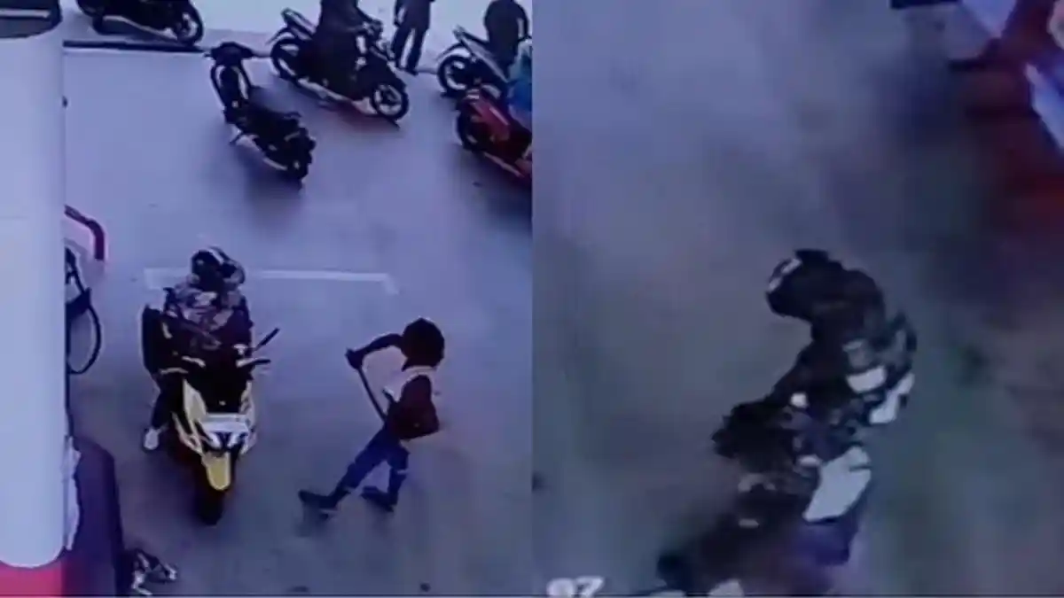 Viral Anggota TNI Amankan Pria yang Bawa Senjata Tajam, Pelaku Bawa Parang di Area SPBU