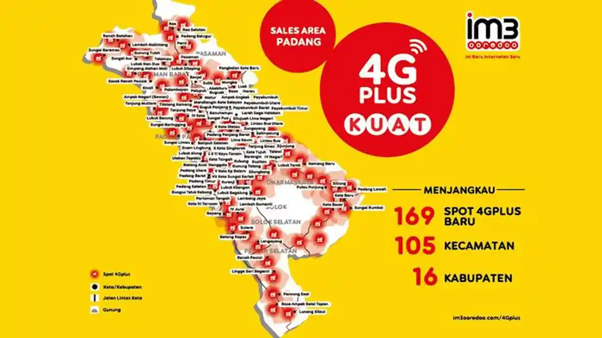 Jaringan 4G Plus Kuat Indosat Ooredoo Kini Hadir di Kota Padang