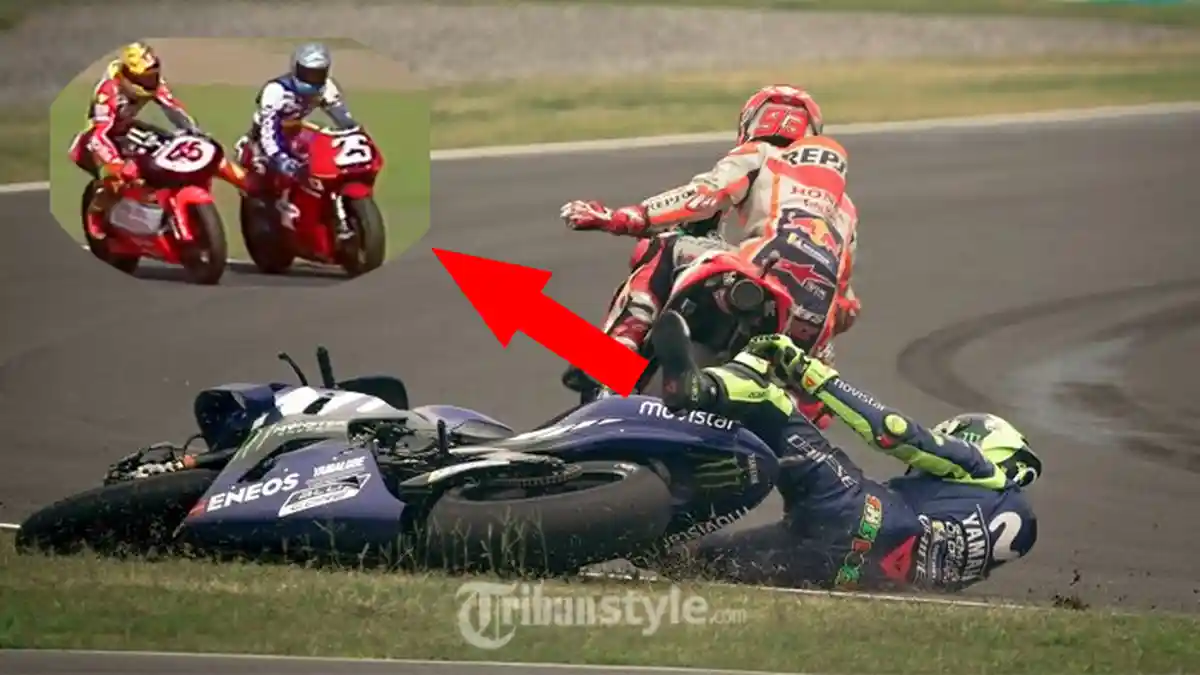 Heboh Senggolan di GP Argentina, Gaya Balap Rossi Pernah Lebih Bahaya dari Marquez, Videonya Viral!