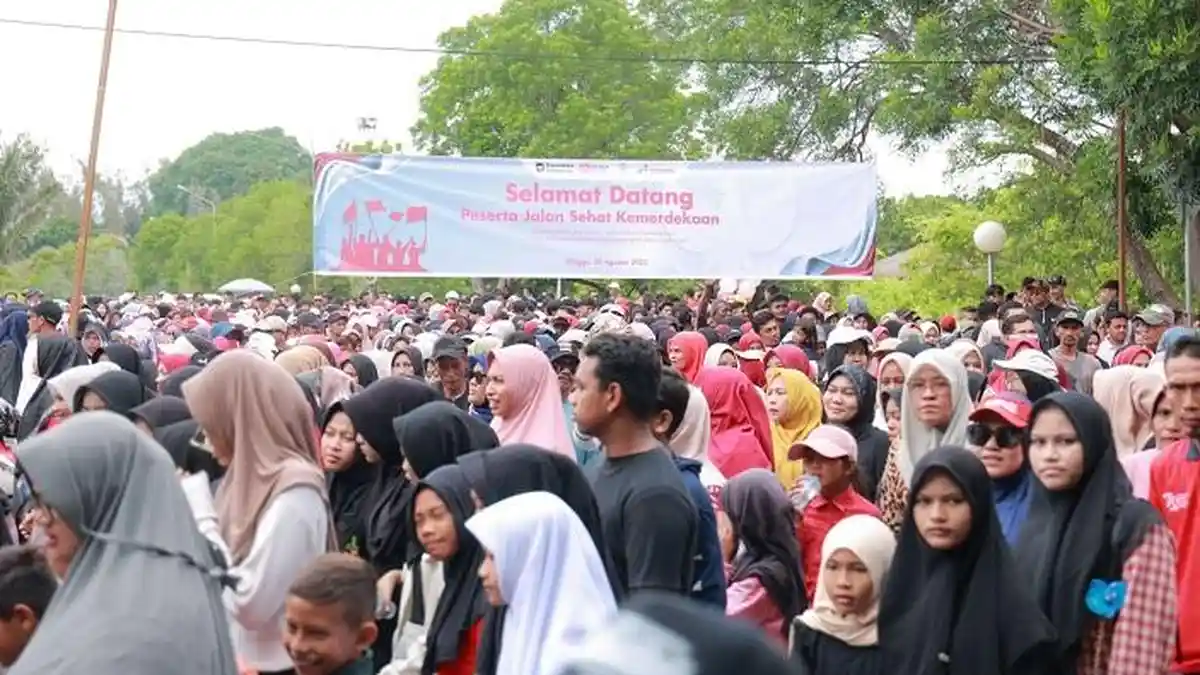 Jalan Sehat Perta Arun Gas Gelar Diikuti Masyarakat Lingkungan, Ini Tujuannya