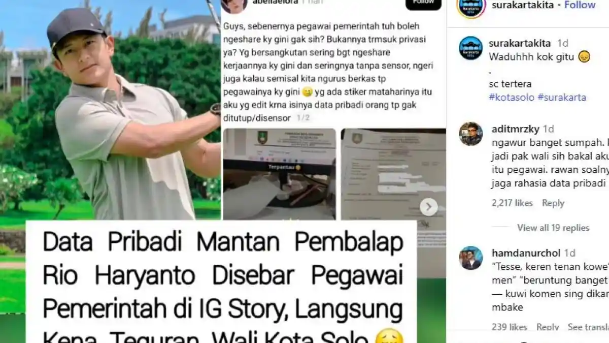 Data Pribadi Pembalap Rio Haryanto Diduga Disebar ASN Solo, Wali Kota ...