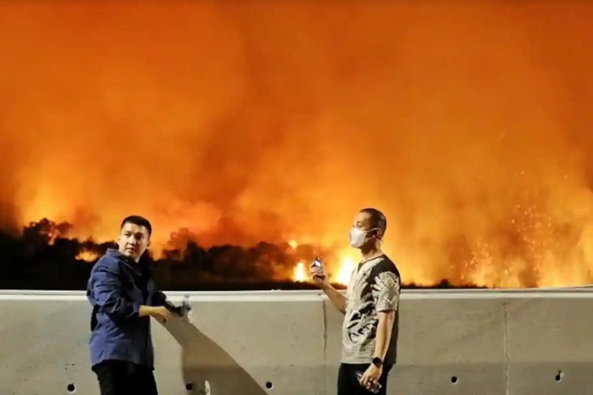 Asap Selimuti Jalan Tol Palindra Akibat Kebakaran Lahan, 40 Desa di Ogan Ilir Rawan Kebakaran Lahan