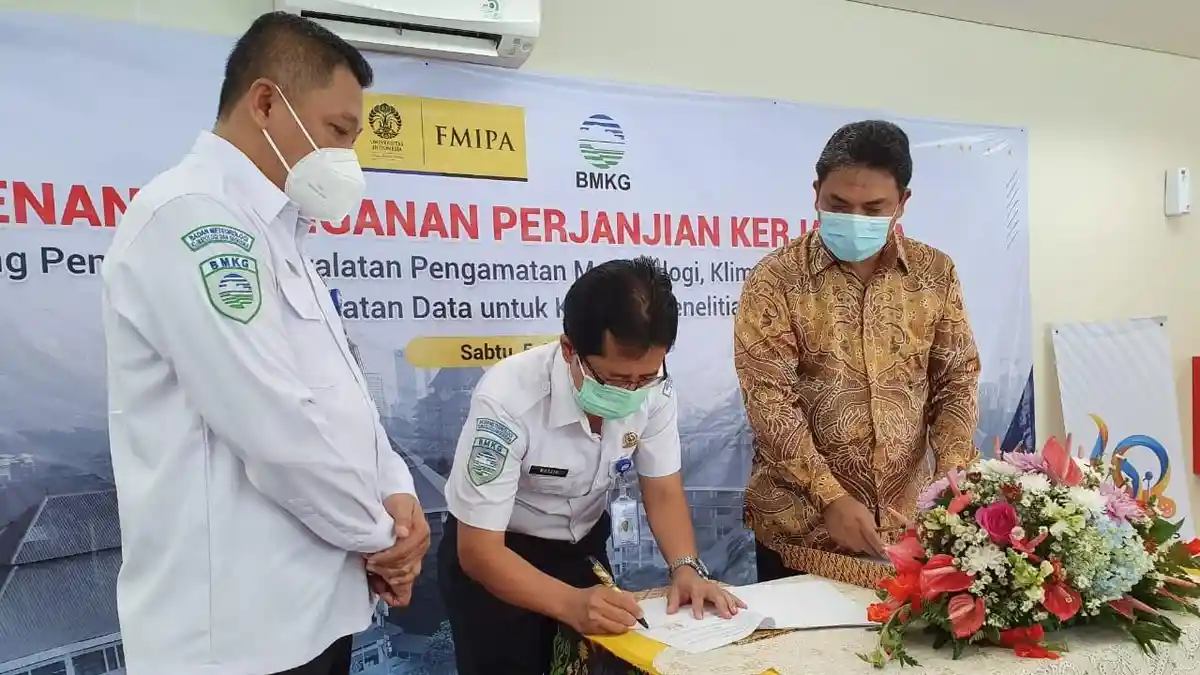 BMKG dan FMIPA UI Jalin Kerjasama Peningkatan Kapasitas Sumber Daya Manusia