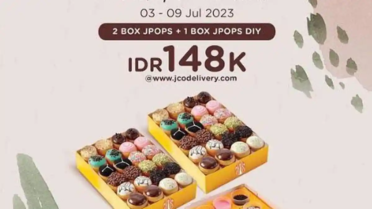 4 Promo JCO Hari Ini 3 Juli 2023, 2 Box Jpops + 1 Box Rp148 Ribu