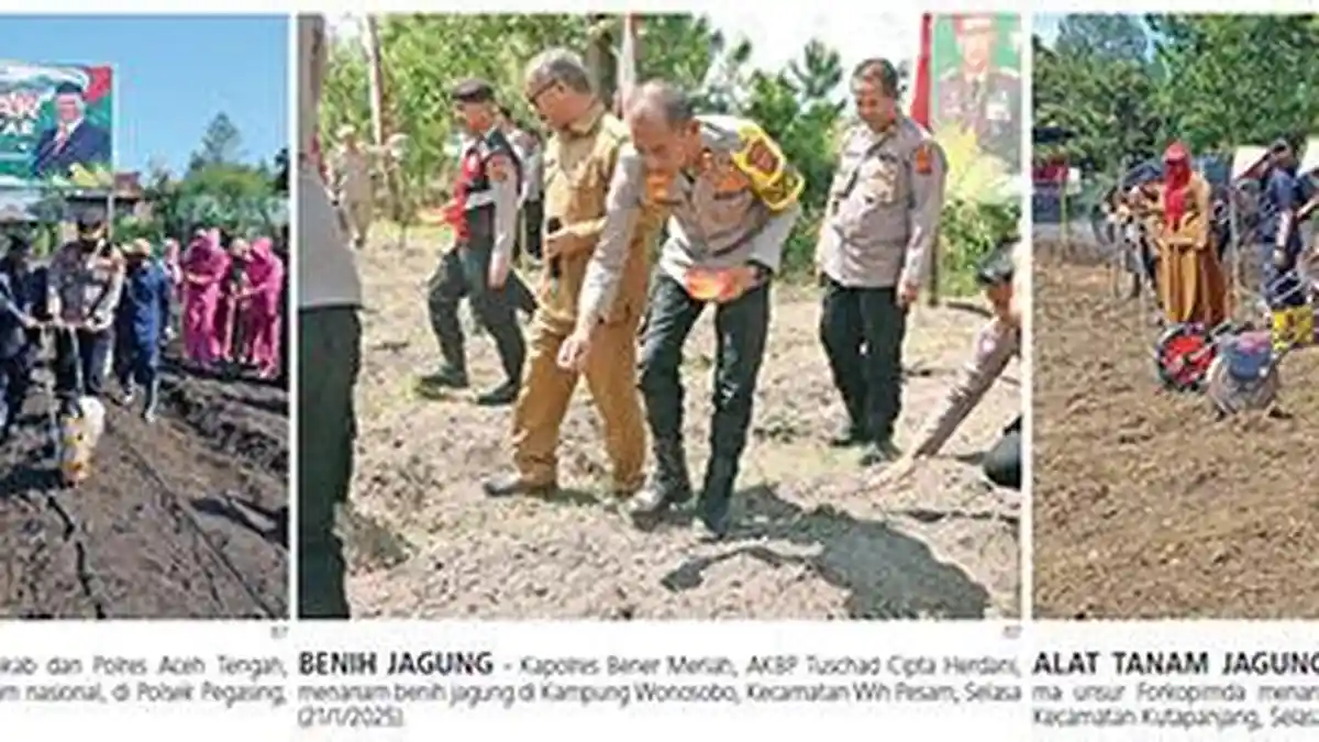 Tiga Polres Tanam Jagung Serentak